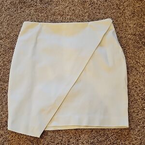 Banana Republic White Asymmetric Mini Skirt